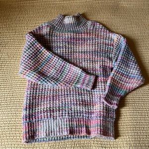 Topshop Rainbow Knit Oversized Sweater